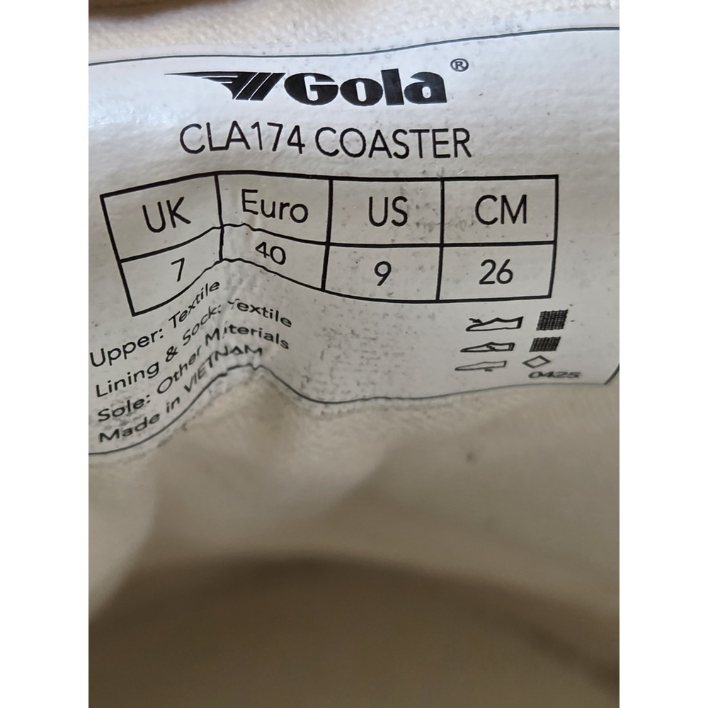 Gola Wms Coaster Low Top Canvas Vegan Sneakers White Red & Navy Size 9 NEW! $75 - Picture 15 of 15